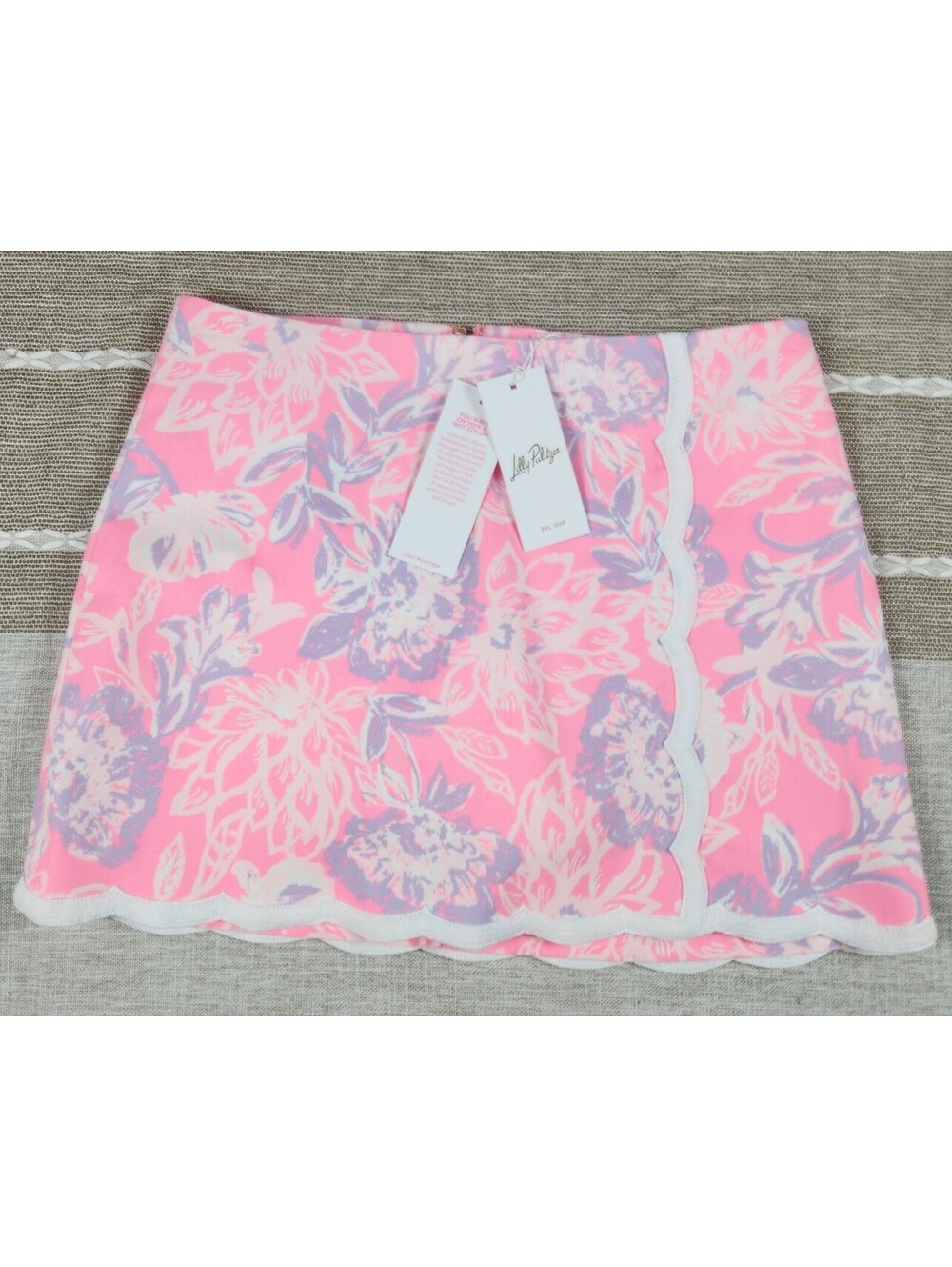 Lilly Pulitzer Women's Michelina Mini Skort Pink Floral Zen Garden Size 0 NWT